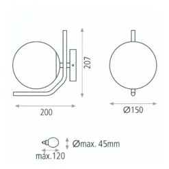 Maui - Aplique de pared - ACB