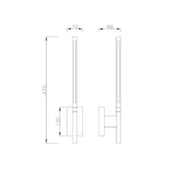 Torch LED Lámpara Aplique - Blanco - Mantra