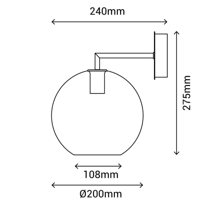 Bogart Aplique de Pared - Negro - Sulion